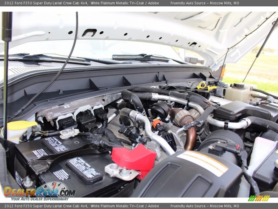 2012 Ford F350 Super Duty Lariat Crew Cab 4x4 White Platinum Metallic Tri-Coat / Adobe Photo #19