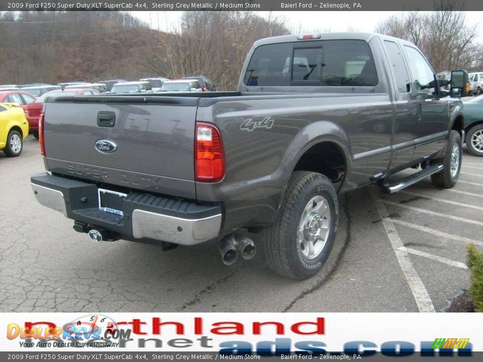 2009 Ford F250 Super Duty XLT SuperCab 4x4 Sterling Grey Metallic / Medium Stone Photo #4