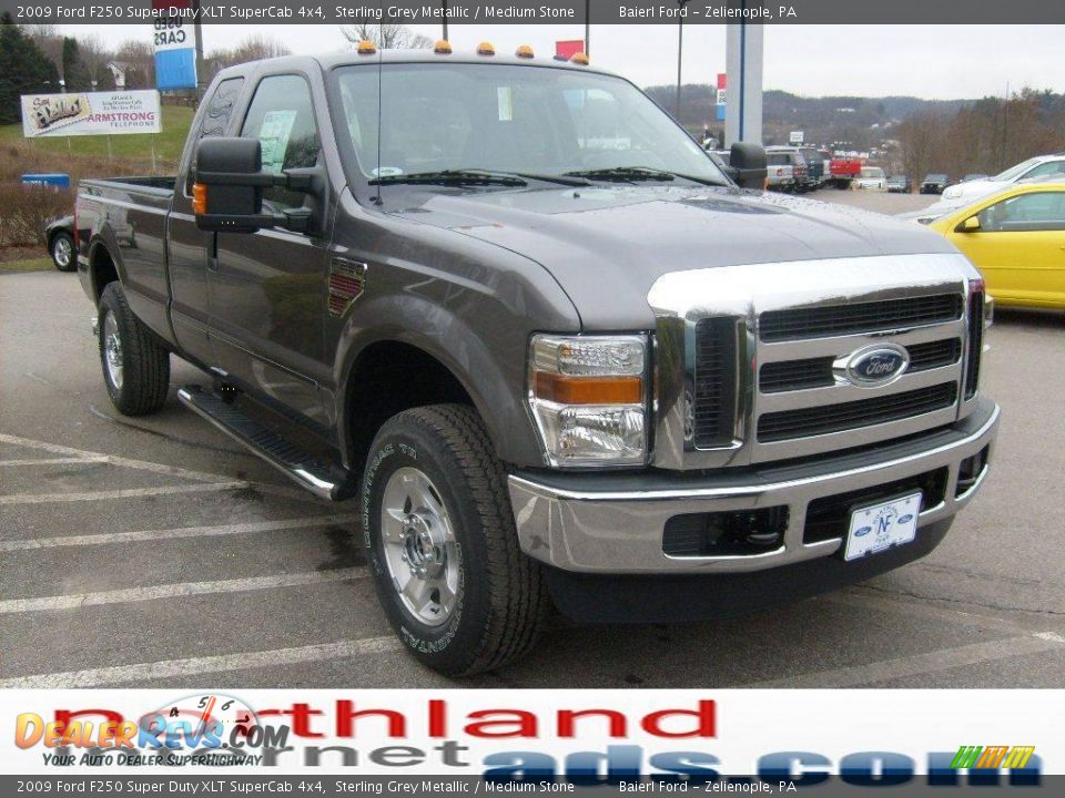 2009 Ford F250 Super Duty XLT SuperCab 4x4 Sterling Grey Metallic / Medium Stone Photo #5