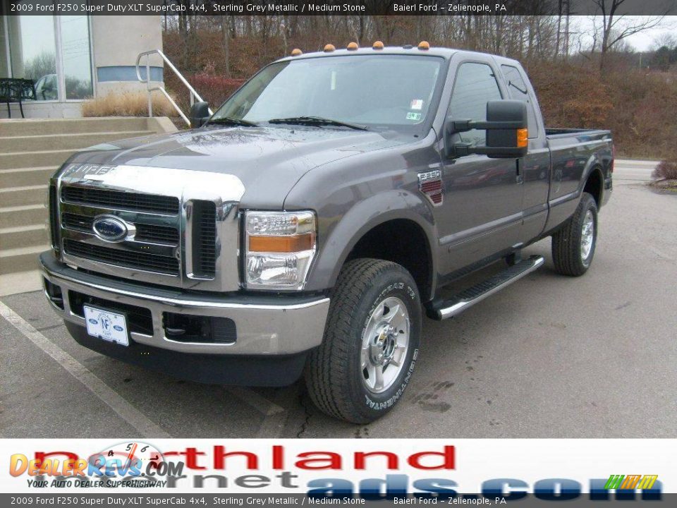 2009 Ford F250 Super Duty XLT SuperCab 4x4 Sterling Grey Metallic / Medium Stone Photo #7