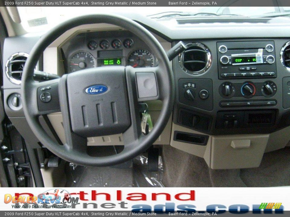 2009 Ford F250 Super Duty XLT SuperCab 4x4 Sterling Grey Metallic / Medium Stone Photo #13