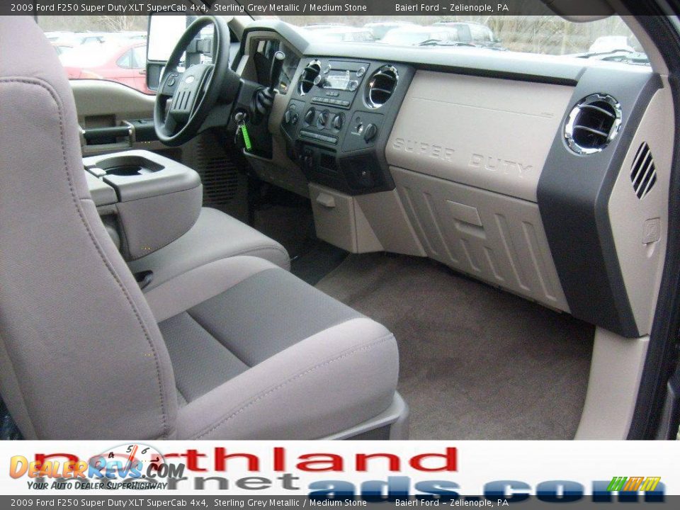 2009 Ford F250 Super Duty XLT SuperCab 4x4 Sterling Grey Metallic / Medium Stone Photo #16