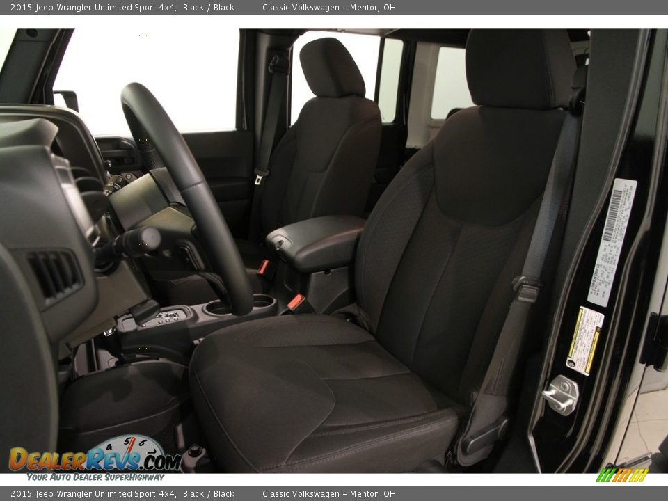 2015 Jeep Wrangler Unlimited Sport 4x4 Black / Black Photo #5
