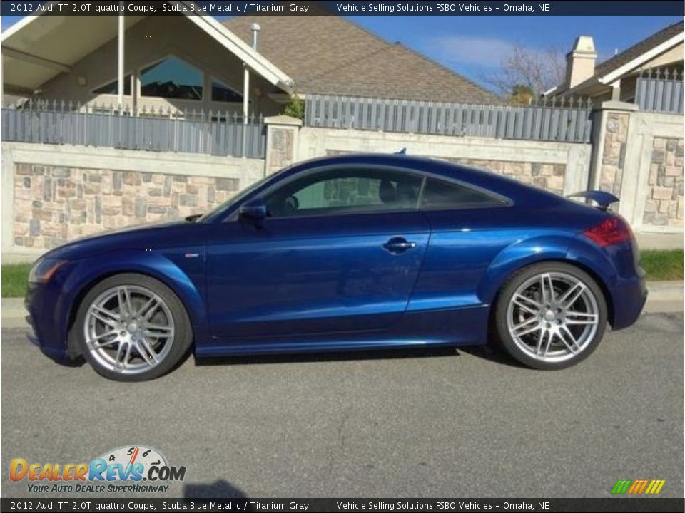 2012 Audi TT 2.0T quattro Coupe Scuba Blue Metallic / Titanium Gray Photo #1