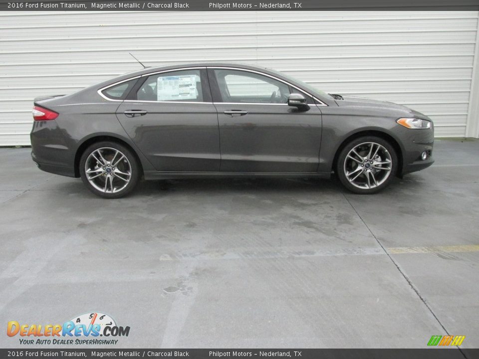 2016 Ford Fusion Titanium Magnetic Metallic / Charcoal Black Photo #3