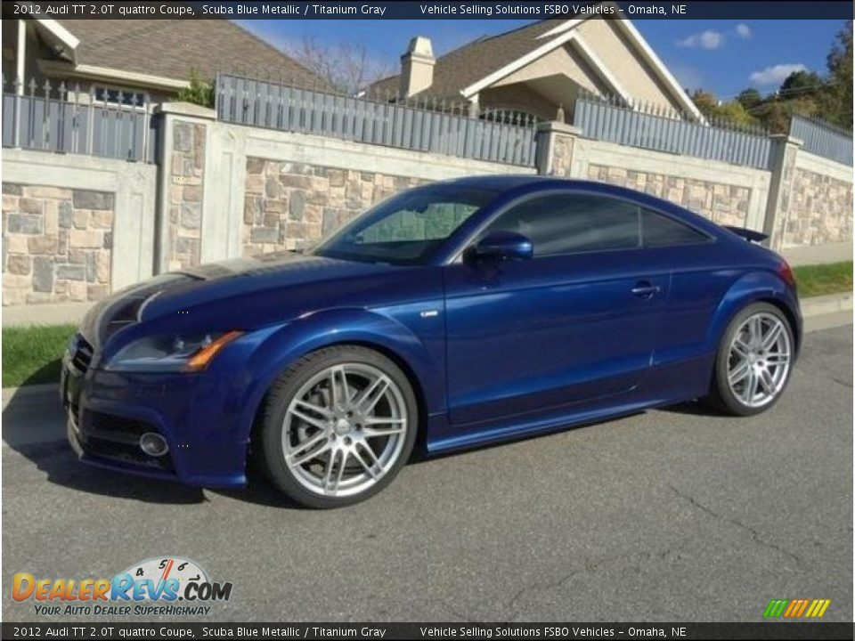 2012 Audi TT 2.0T quattro Coupe Scuba Blue Metallic / Titanium Gray Photo #2