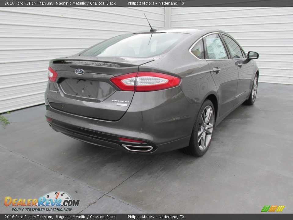 2016 Ford Fusion Titanium Magnetic Metallic / Charcoal Black Photo #4