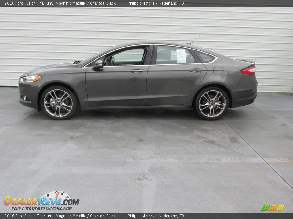 2016 Ford Fusion Titanium Magnetic Metallic / Charcoal Black Photo #6