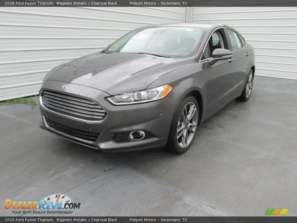 2016 Ford Fusion Titanium Magnetic Metallic / Charcoal Black Photo #7