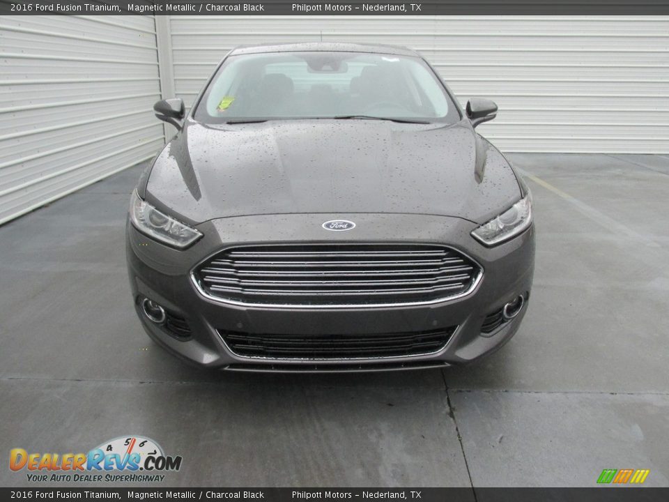 2016 Ford Fusion Titanium Magnetic Metallic / Charcoal Black Photo #8