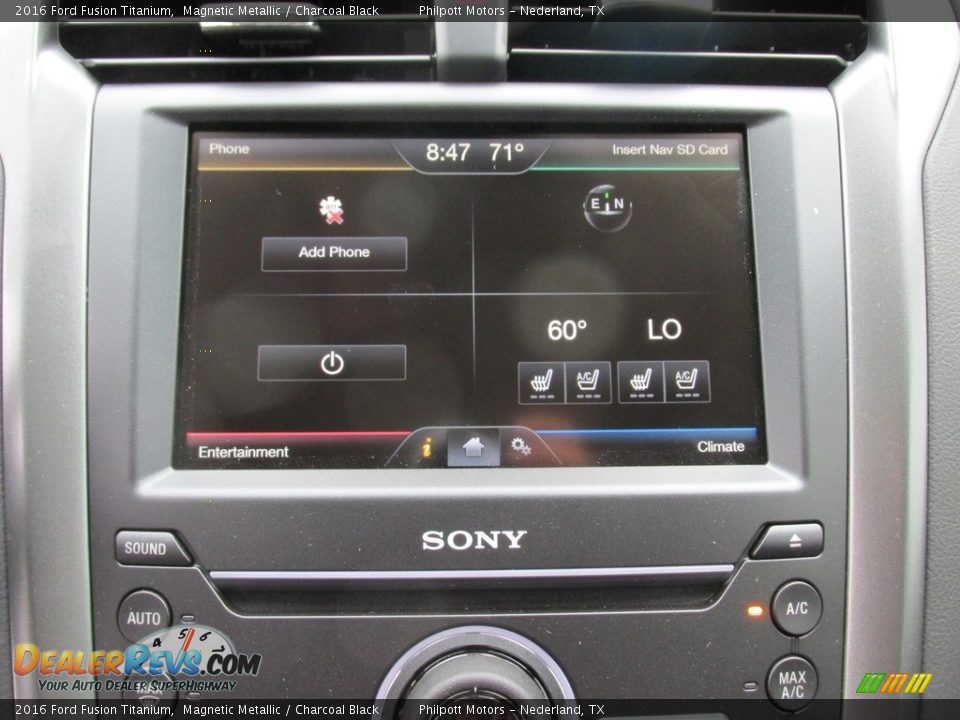 2016 Ford Fusion Titanium Magnetic Metallic / Charcoal Black Photo #26