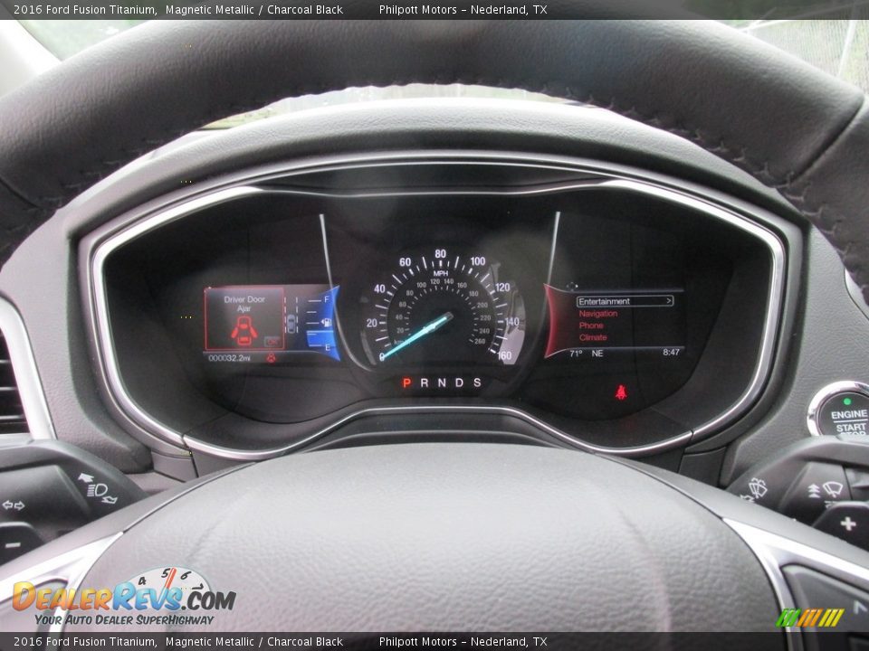 2016 Ford Fusion Titanium Magnetic Metallic / Charcoal Black Photo #31