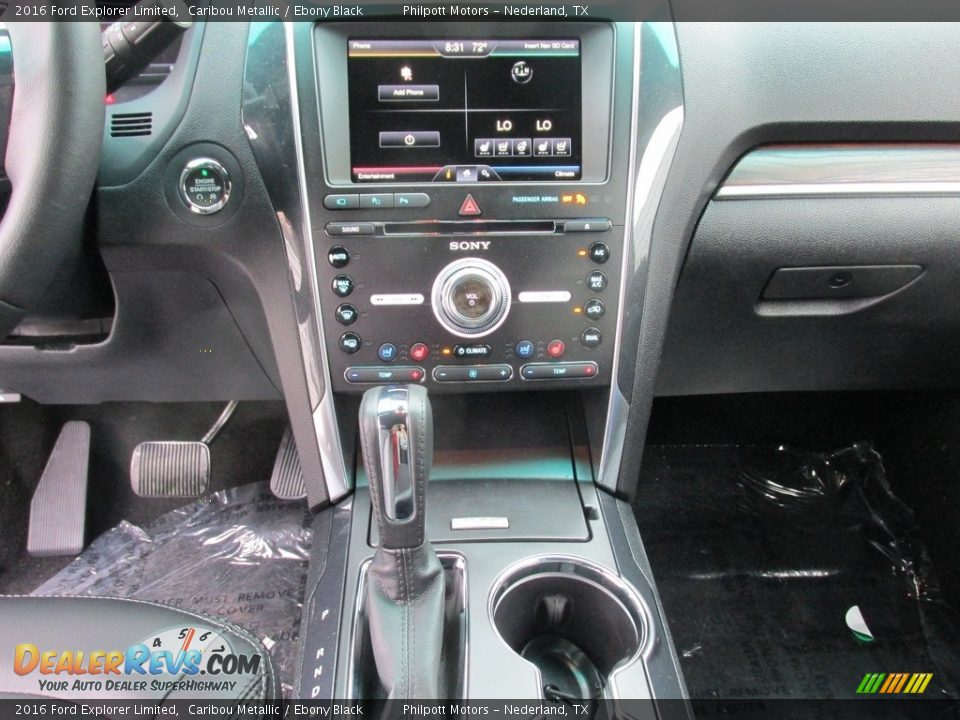 2016 Ford Explorer Limited Caribou Metallic / Ebony Black Photo #28