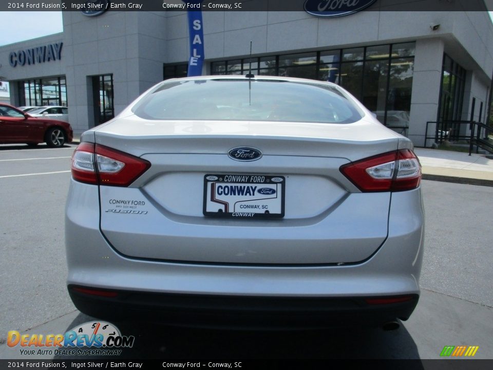 2014 Ford Fusion S Ingot Silver / Earth Gray Photo #4