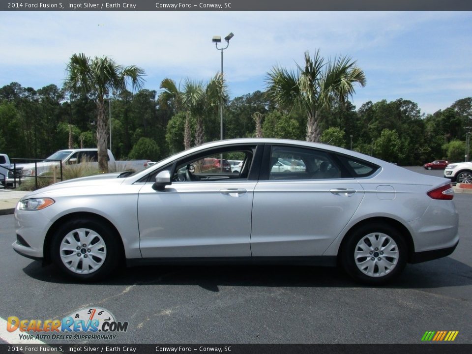 2014 Ford Fusion S Ingot Silver / Earth Gray Photo #6