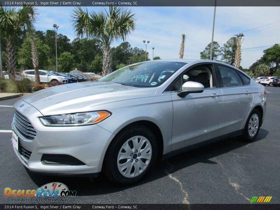 2014 Ford Fusion S Ingot Silver / Earth Gray Photo #7
