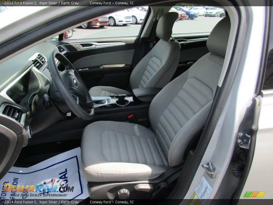 2014 Ford Fusion S Ingot Silver / Earth Gray Photo #12