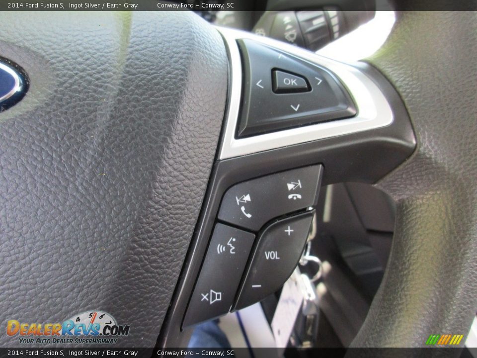 2014 Ford Fusion S Ingot Silver / Earth Gray Photo #28