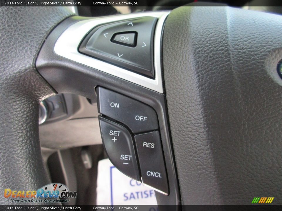2014 Ford Fusion S Ingot Silver / Earth Gray Photo #29