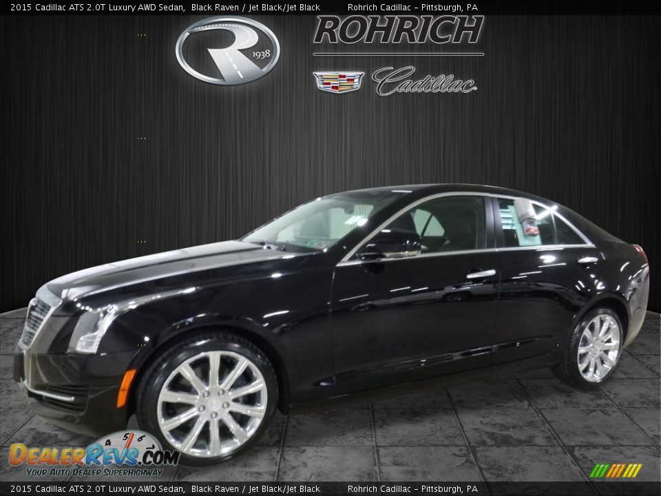 2015 Cadillac ATS 2.0T Luxury AWD Sedan Black Raven / Jet Black/Jet Black Photo #3