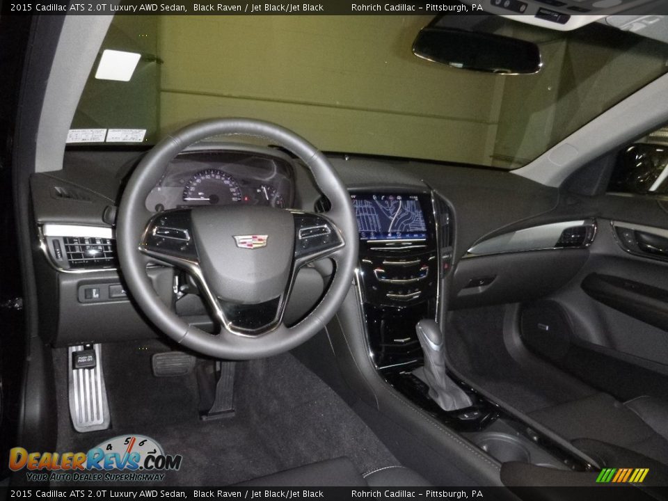 2015 Cadillac ATS 2.0T Luxury AWD Sedan Black Raven / Jet Black/Jet Black Photo #7