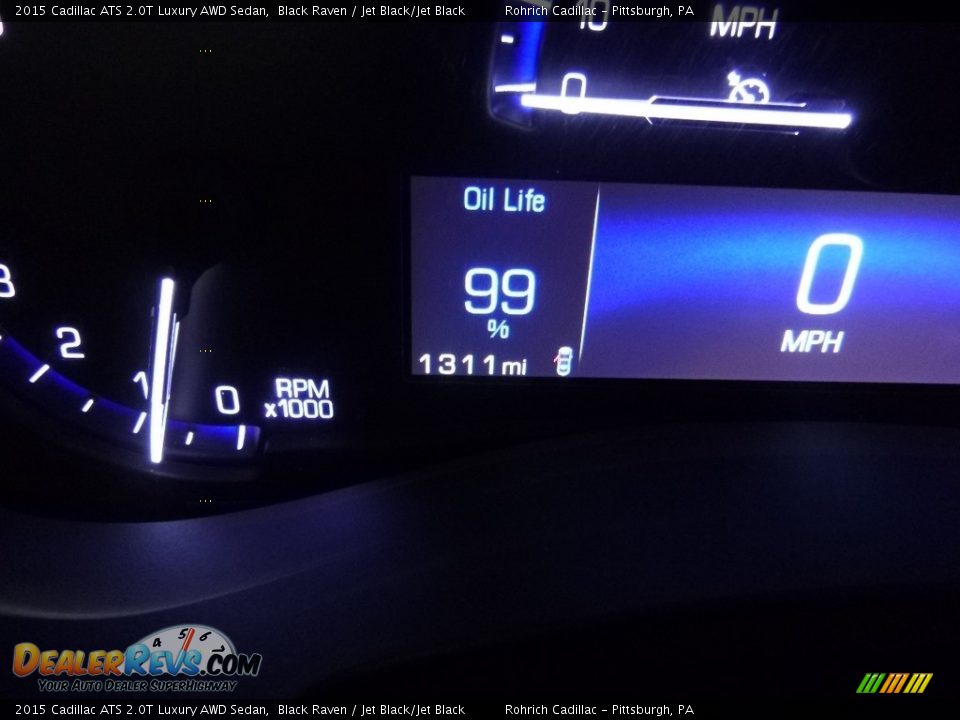 2015 Cadillac ATS 2.0T Luxury AWD Sedan Black Raven / Jet Black/Jet Black Photo #9