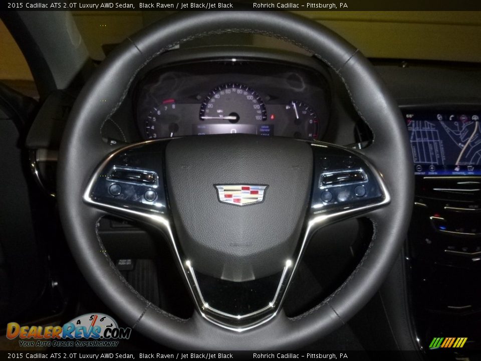 2015 Cadillac ATS 2.0T Luxury AWD Sedan Black Raven / Jet Black/Jet Black Photo #21