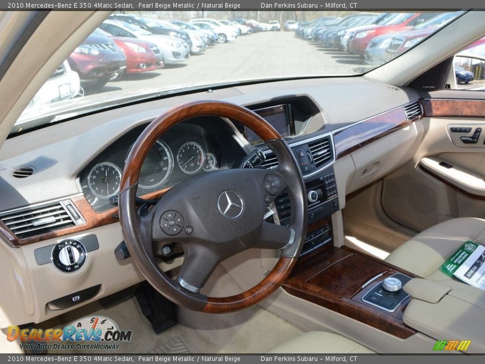 2010 Mercedes-Benz E 350 4Matic Sedan Pearl Beige Metallic / Natural Beige Photo #10