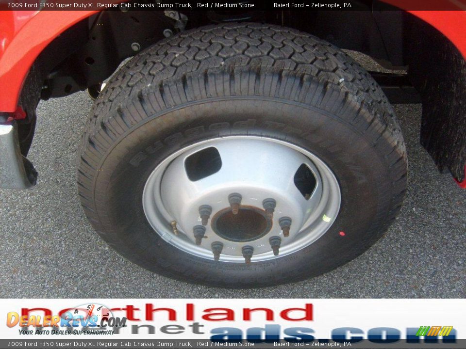 2009 Ford F350 Super Duty XL Regular Cab Chassis Dump Truck Red / Medium Stone Photo #8