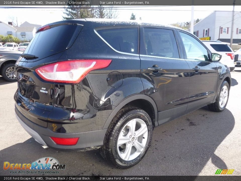 2016 Ford Escape SE 4WD Shadow Black / Charcoal Black Photo #6