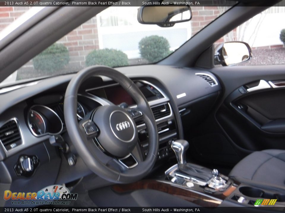 2013 Audi A5 2.0T quattro Cabriolet Phantom Black Pearl Effect / Black Photo #25