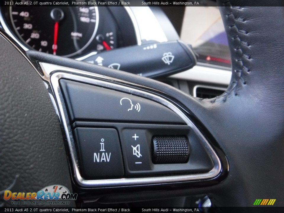 2013 Audi A5 2.0T quattro Cabriolet Phantom Black Pearl Effect / Black Photo #35