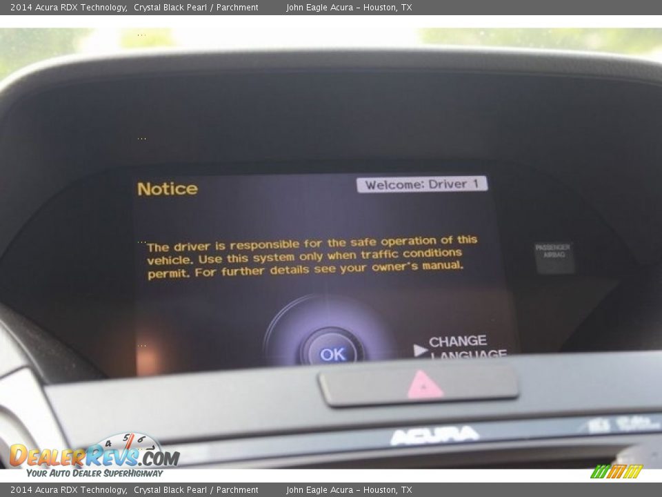 2014 Acura RDX Technology Crystal Black Pearl / Parchment Photo #29