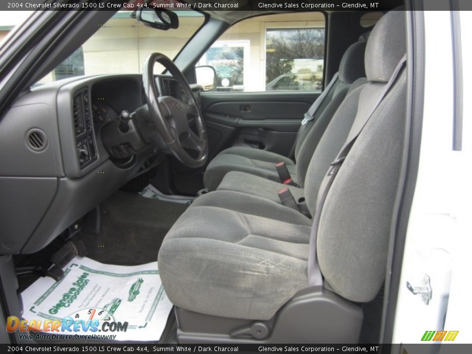 2004 Chevrolet Silverado 1500 LS Crew Cab 4x4 Summit White / Dark Charcoal Photo #10
