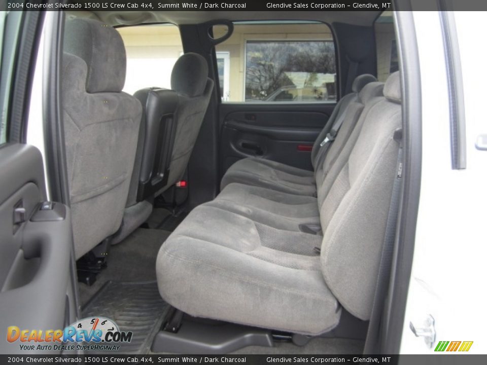 2004 Chevrolet Silverado 1500 LS Crew Cab 4x4 Summit White / Dark Charcoal Photo #12