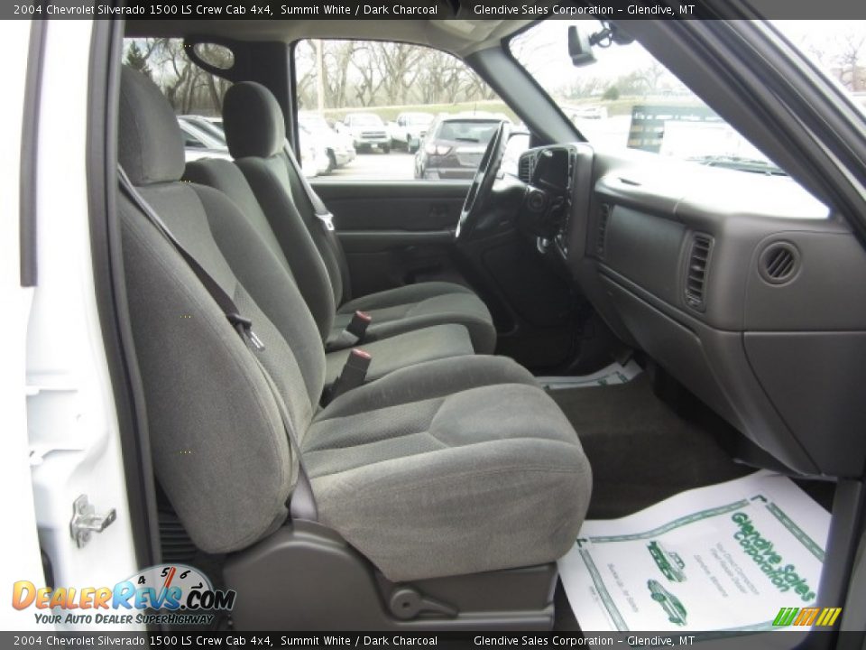 2004 Chevrolet Silverado 1500 LS Crew Cab 4x4 Summit White / Dark Charcoal Photo #14