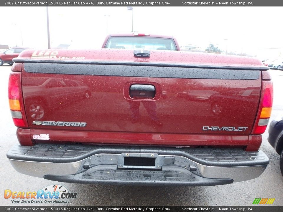 2002 Chevrolet Silverado 1500 LS Regular Cab 4x4 Dark Carmine Red Metallic / Graphite Gray Photo #3