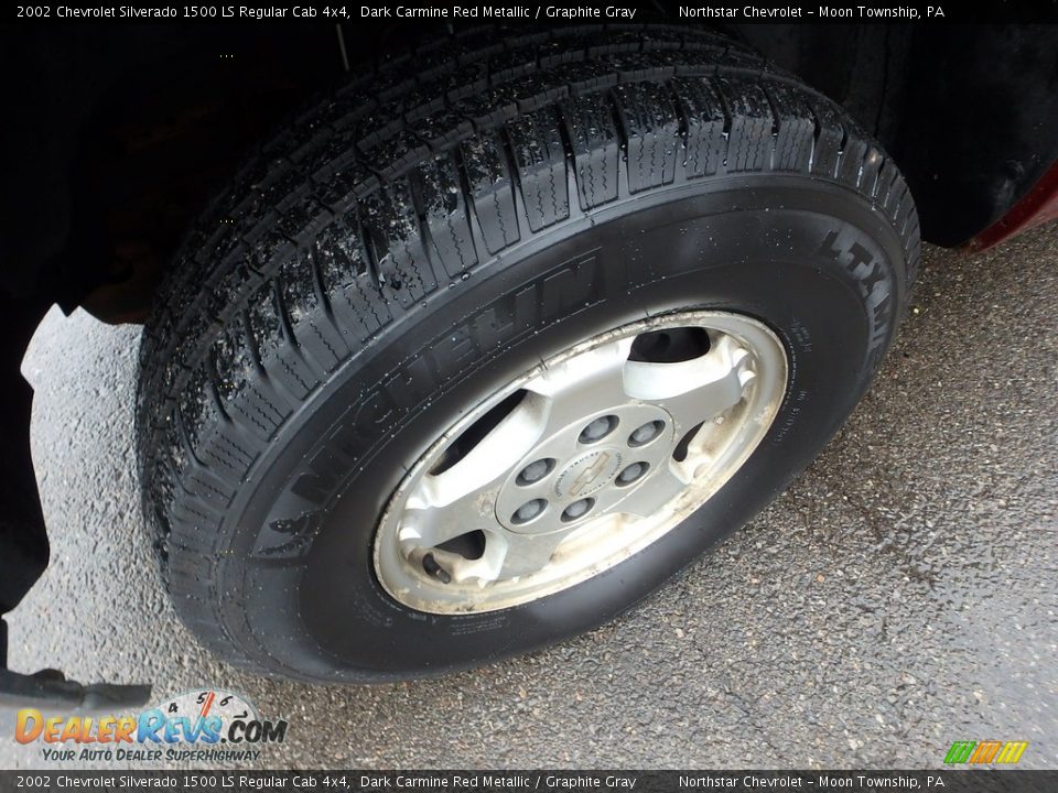 2002 Chevrolet Silverado 1500 LS Regular Cab 4x4 Dark Carmine Red Metallic / Graphite Gray Photo #7