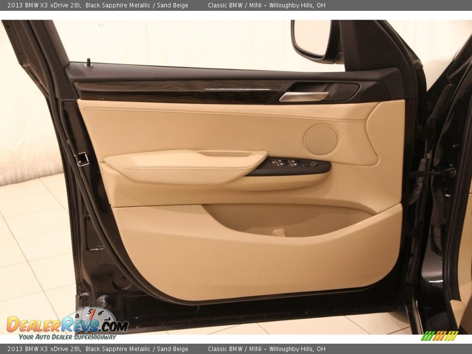 2013 BMW X3 xDrive 28i Black Sapphire Metallic / Sand Beige Photo #4