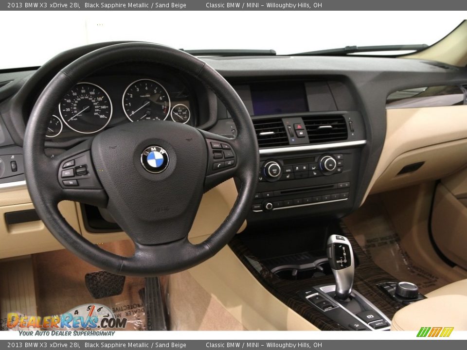 2013 BMW X3 xDrive 28i Black Sapphire Metallic / Sand Beige Photo #6