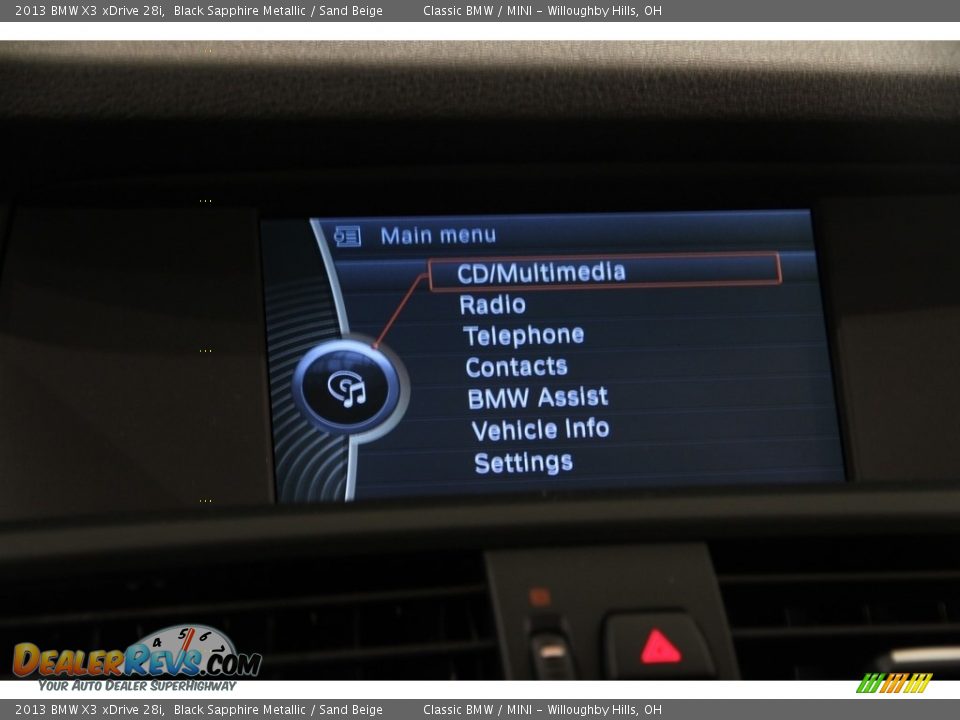 2013 BMW X3 xDrive 28i Black Sapphire Metallic / Sand Beige Photo #9