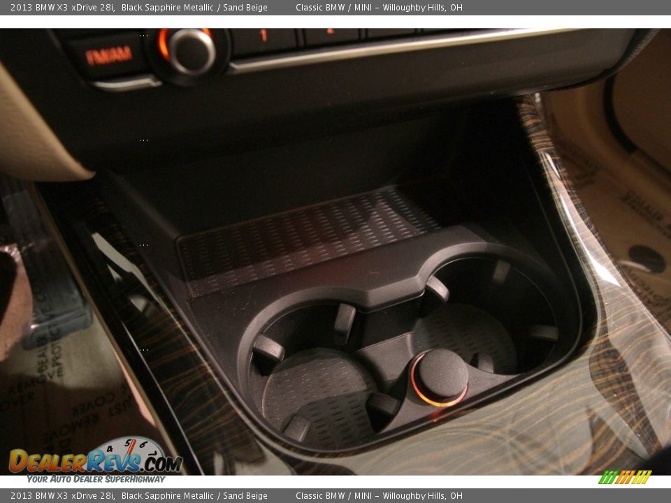 2013 BMW X3 xDrive 28i Black Sapphire Metallic / Sand Beige Photo #11