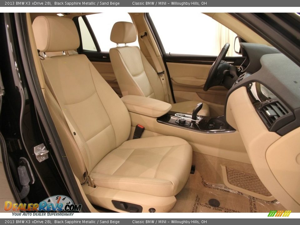 2013 BMW X3 xDrive 28i Black Sapphire Metallic / Sand Beige Photo #15