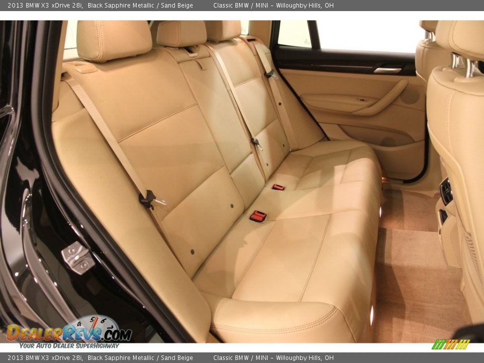 2013 BMW X3 xDrive 28i Black Sapphire Metallic / Sand Beige Photo #16