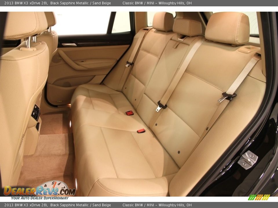 2013 BMW X3 xDrive 28i Black Sapphire Metallic / Sand Beige Photo #17