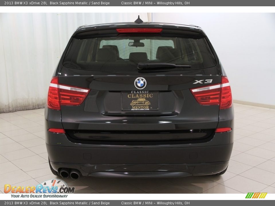 2013 BMW X3 xDrive 28i Black Sapphire Metallic / Sand Beige Photo #18
