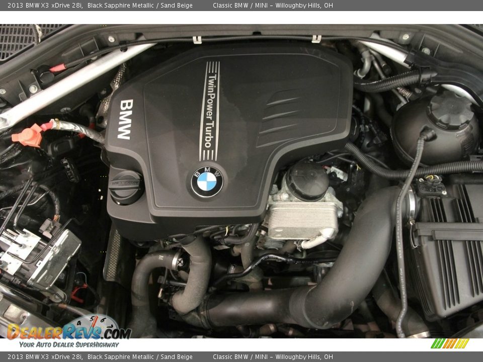 2013 BMW X3 xDrive 28i Black Sapphire Metallic / Sand Beige Photo #19