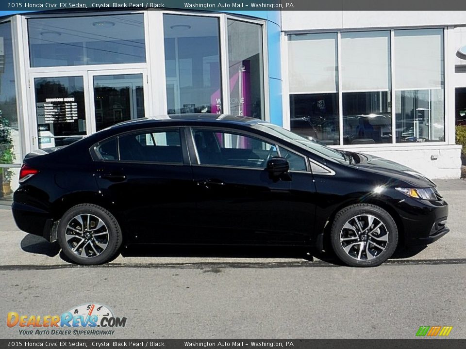 2015 Honda Civic EX Sedan Crystal Black Pearl / Black Photo #2