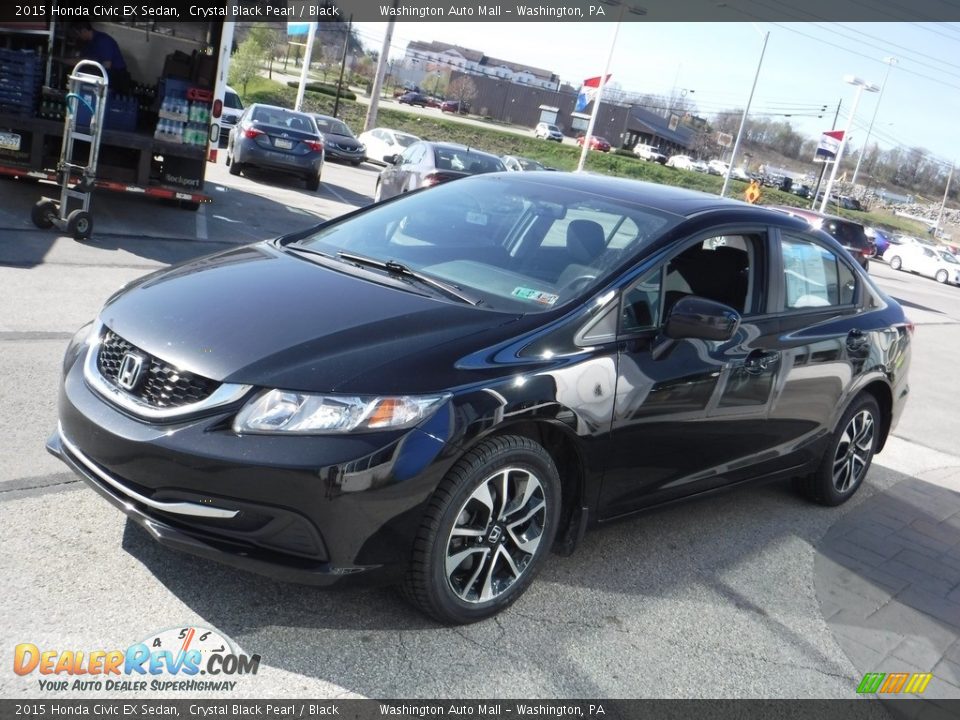 2015 Honda Civic EX Sedan Crystal Black Pearl / Black Photo #6
