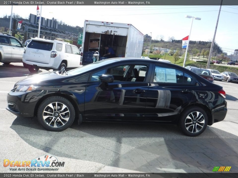 2015 Honda Civic EX Sedan Crystal Black Pearl / Black Photo #7